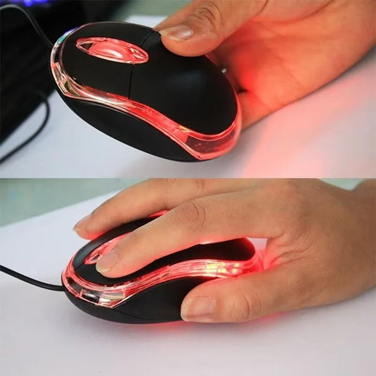 HMaston Mouse Óptico com Fio LED Ergonômico de Alta Precisão para Trabalho e Jogos