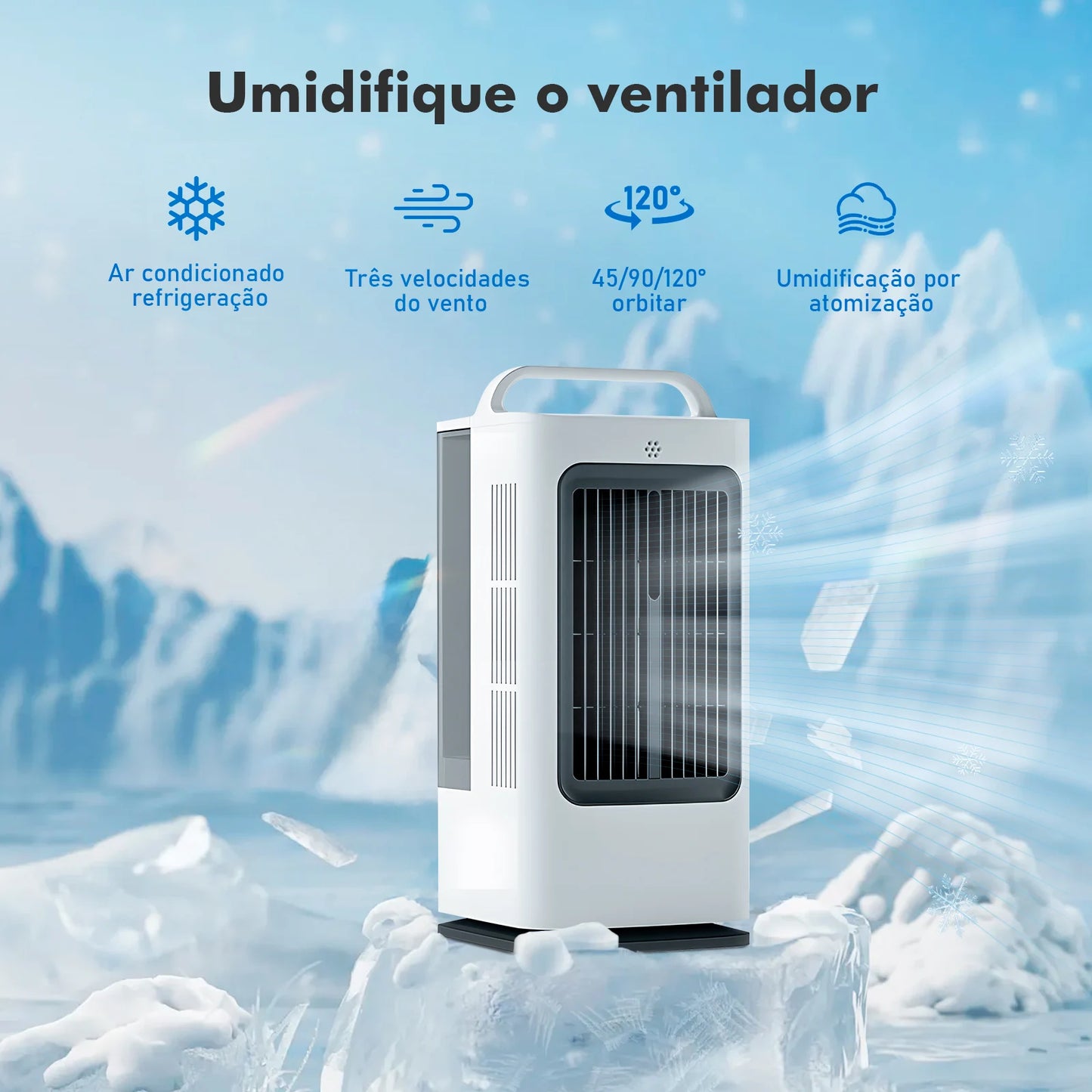 Ar Condicionado Portátil, Ar Condicionado Portátil, Mini Ar Condicionado, Refrigerador de Ar, Mini Ar Condicionado Portátil, Do Brasil