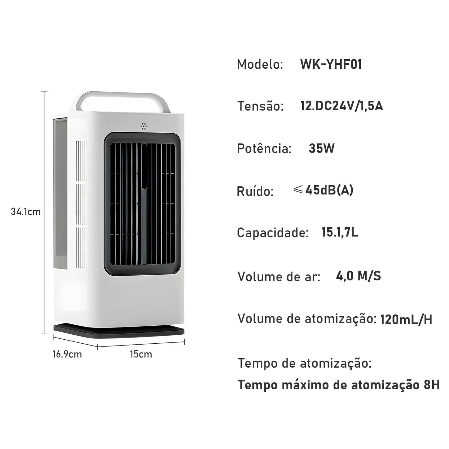 Ar Condicionado Portátil, Ar Condicionado Portátil, Mini Ar Condicionado, Refrigerador de Ar, Mini Ar Condicionado Portátil, Do Brasil